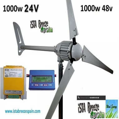 Aerogenerador de viento iSTA Breeze i-1000 24V/1000W con regulador 1000W