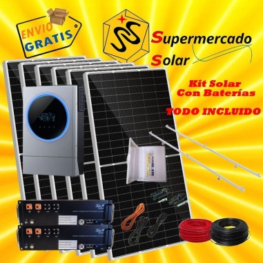 Kit solar con baterías Litio KiroSolar 8610W/13530W 48V