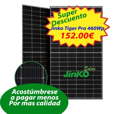 Placa solar Jinko Tiger Pro 460Wp 120cél 1500v JKM460M-60HL4-V