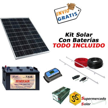 Kit solar con baterías 380W/600W 12V