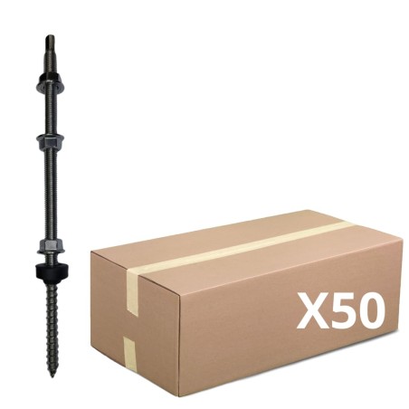 TORNILLO DOBLE ROSCA INOX A2 10X250 (CAJA 50UD)