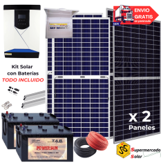Kit solar con baterías...