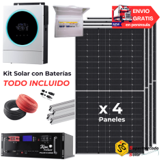 Kit solar con baterías de...