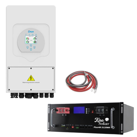 Pack Inversor Deye 5Kw + Batería de Litio Kirosolar Plus 48V 5.12kW