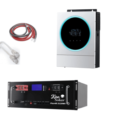Pack Inversor Voltronic 5.6Kw + Batería de Litio Kirosolar Plus 48V 5.12kW