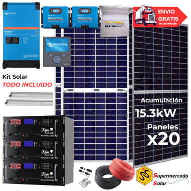Kit solar Victron con baterías de Litio  36850W/57910W 48V