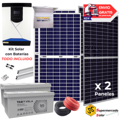 Kit solar con baterías AGM...