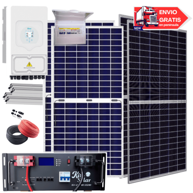 Kit solar Deye 6KW con baterías...