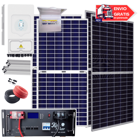 Kit solar Deye 6KW con baterías 25830W/40590W 48V