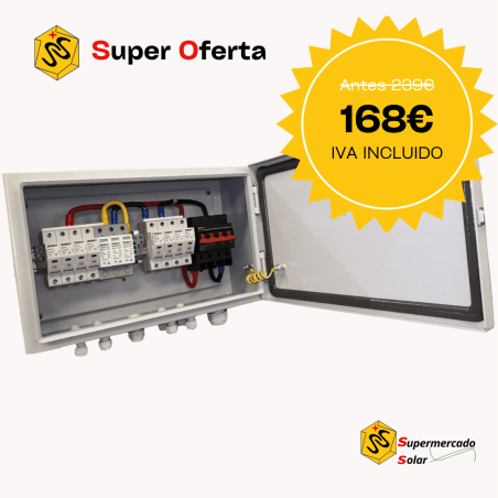 Caja combinadora con protecciones 4 Strings,fusibles 15A, disyuntor 50A , 1000 vdc , BENY