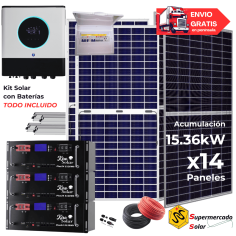 Kit solar con baterías de...