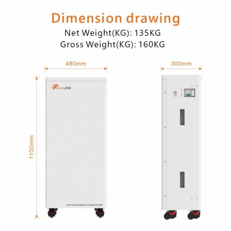 Batería de Litio Felicity 15kW 48V - ESS FLA 51,2V 300Ah