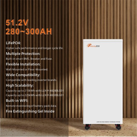 Batería de Litio Felicity 15kW 48V - ESS FLA 51,2V 300Ah
