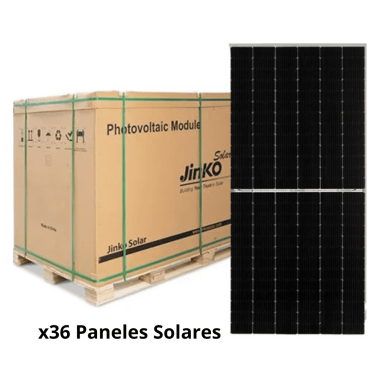 PALET 36ud: Placa solar 590W BIFACIAL JINKO TIGER PRO 72HL4-BDV Tier1