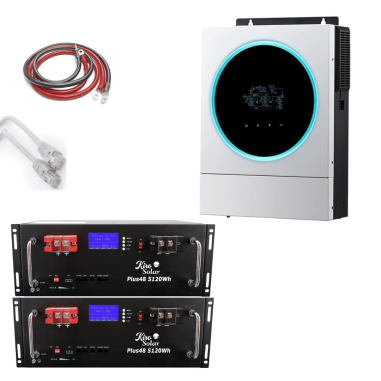 Pack Inversor Voltronic 5.6Kw + 2 Baterías de Litio Kirosolar Plus 48V 5.12kW