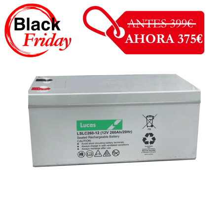 Batería Monoblock AGM LUCAS 12V/260AhC20 / 300AhC100