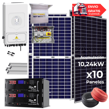Kit solar Deye 8KW con baterías...