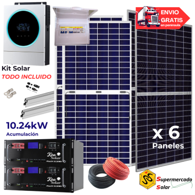 Kit solar con batería de Litio...