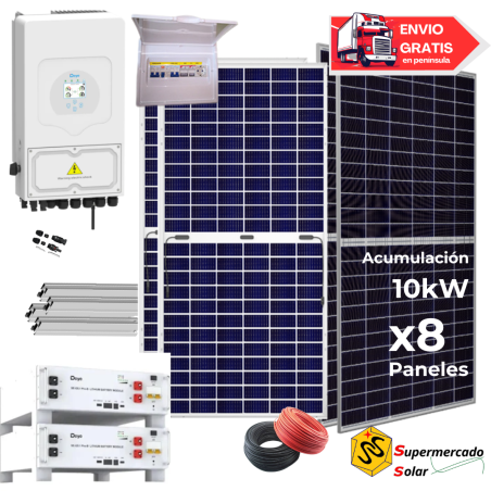Kit solar Deye 5KW con baterías 15540W/24420W 48V