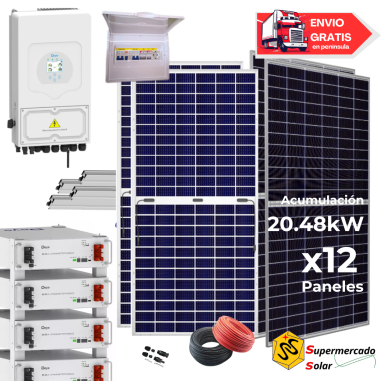 Kit solar Deye 8KW con baterías...