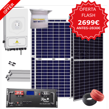 Kit solar Deye 5KW con baterías...