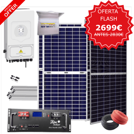 Kit solar Deye 5KW con baterías 10670W/16770W 48V