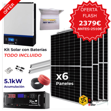 Kit solar con baterías de Litio...