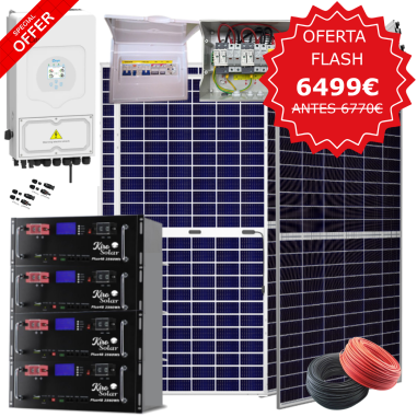Kit solar Deye 8KW con baterías...