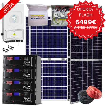 Kit solar Deye 8KW con baterías 25620W/40260W 48V