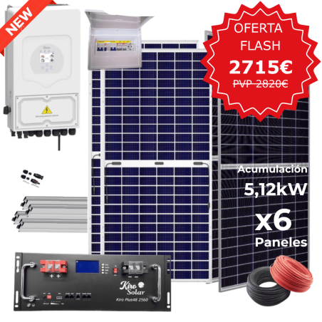 Kit solar Deye 5KW con baterías 9530W/14980W 48V