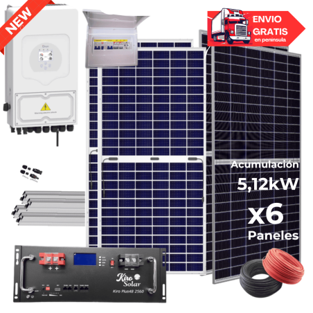 Kit solar Deye 5KW con baterías 10670W/16770W 48V