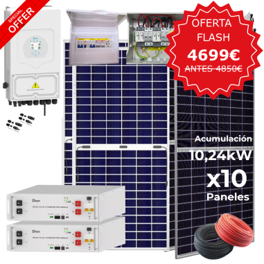 Kit solar Deye 8KW con baterías...
