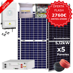 Kit solar Deye 5KW con...