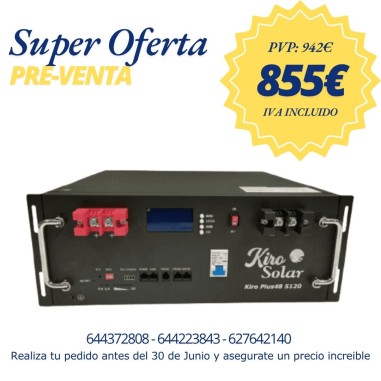 Batería de Litio Kirosolar Plus48+ 5120W