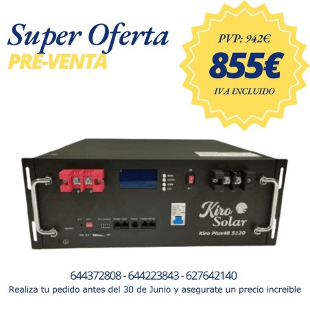 Batería de Litio Kirosolar Plus48+ 5120W