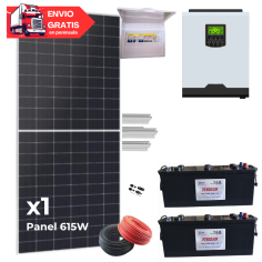Kit solar con baterías...