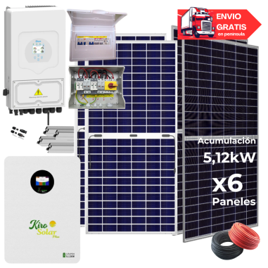 Kit solar Deye 5KW con baterías...