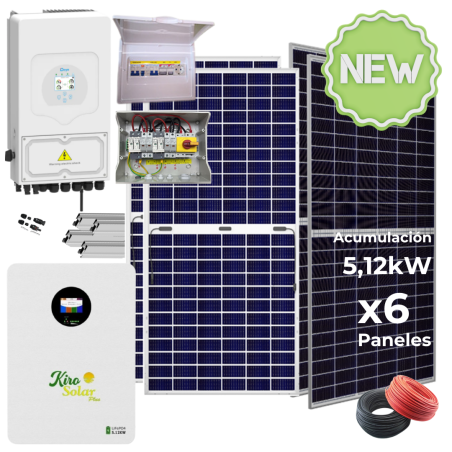 Kit solar Deye 5KW con baterías 11230W/17650W 48V