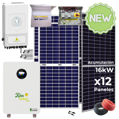 Kit solar Deye 6KW con baterías...