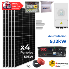 Kit solar Deye 5KW con...