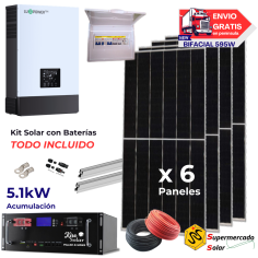 Kit solar 6kW con baterías...