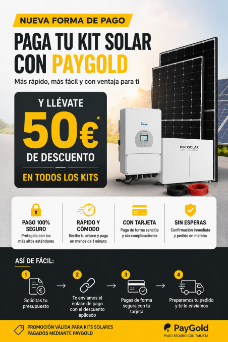 Kit solar Deye 8KW con baterías 21350W/33550W 48V
