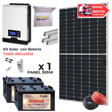 Kit solar con baterías 2150/3380W 24V