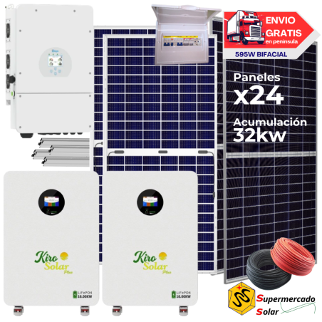 Kit solar Deye 10KW con baterías 49980W/78540W 48V