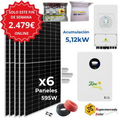 Kit solar Deye 5KW con...