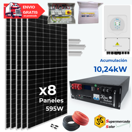 Kit solar Deye 5KW con baterías 16660W/26180W 48V