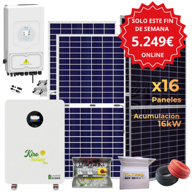 Kit solar Deye 10KW con baterías...