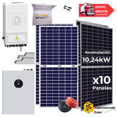 Kit solar Deye 6KW con baterías...