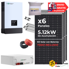 Kit solar 6kW con baterías...