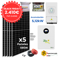 Kit solar Deye 5KW con...